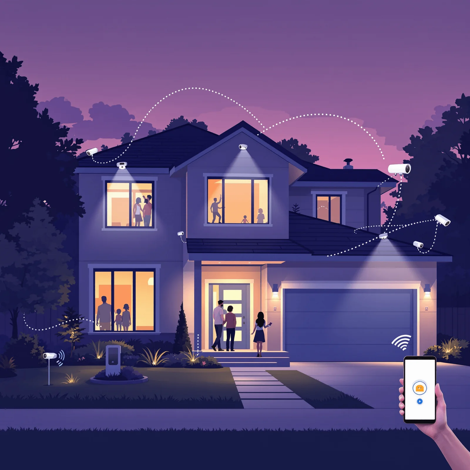 Système d'alarme moderne installé